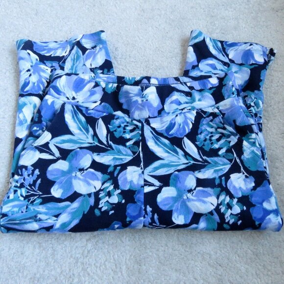 NWOT Belle by Kim Gravel Perfect Pique Fresh Picked Capri, Petite XXSP Twilight - Picture 1 of 15